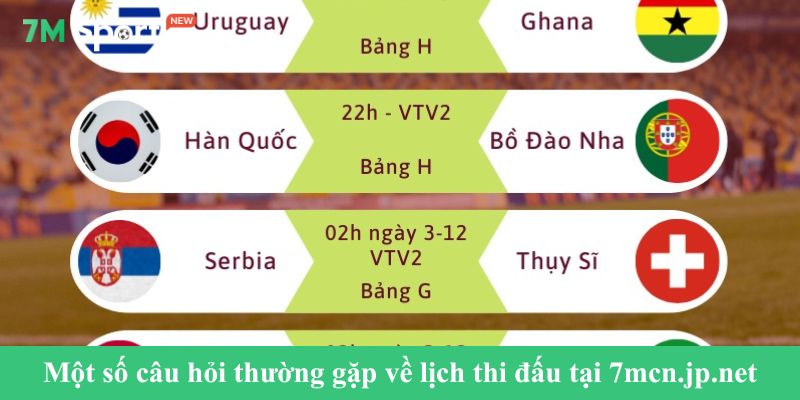 Một số câu hỏi thường gặp về lịch thi đấu tại gvc.com.mx